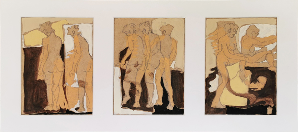 attitudes I - 53x26 -tempera